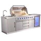 Berfmann 6+2 Barbekü Ve Buzdolaplı Outdoor Mutfak