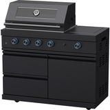 Berfmann Onyx 4+1 Gazlı Barbekü Modülü (Standart Yan Ocak) - Siyah