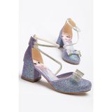 Berfu shoes Fiyonklu Çocuk Abiye Ayakkabı Topuklu Ayakkabı
