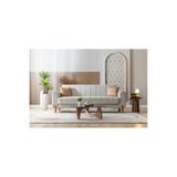BERFUR HOME ALYA Sandıklı Kanepe 3 Kişilik - Krem