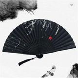 Berg Atelier - Yelpaze Siyah Özel Hediye Kutusu Ile Bambu Şık Japon Lüks Özel Tasarım