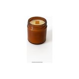 Bergamot Okyanus Biberiye Kokulu Dekoratif Ahşap Fitil 200 ml Kutulu Hediyelik Kavanoz Mum - Option-1