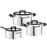 BergHoff Essentials Uqonic 6 Parça Paslanmaz Çelik Tencere Seti