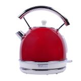 Berghoff GEM RETRO 1.7 Litre Kırmızı Yuvarlak Su Isıtıcısı (Kırmızı)