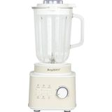Berghoff Gem Retro 1500 W Masaüstü Blender – 1, 5 L Cam Hazne, Titanyum Bıçak, Bakır Ac Motor / Krem - Ahşap - Beyaz