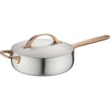 Berghoff Home Belly Kapaklı Sote Tavası 24CM Warm Pembe - Metalik Gri