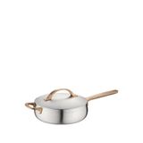 Berghoff Home Belly Warm Pembe Çelik Kapaklı Sote Tavası 24 Cm - Gri