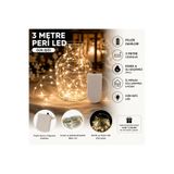 BERHAT 3 Metre Pilli Gün Işığı Peri LED – Dekoratif Ev, Balkon ve Ağaç Süsleme Işığı, Piller Dahil