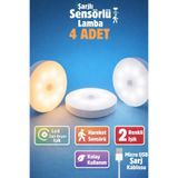 BERHAT 4 Adet 2 Renkli Hareket Sensörlü Usb Şarj Edilebilir Led Işık dolap/koridor/mutfak Gece Lambası