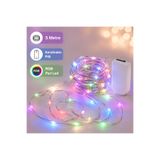 BERHAT 5 Metre Pilli RGB Peri LED – Dekoratif Ev, Balkon ve Ağaç Süsleme Işığı, Piller Dahil