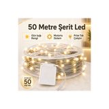 BERHAT 50 Metre Şerit Led Gün Işığı - Ev, Bahçe, Balkon, Teras ve Organizasyon Gibi Alanlarda Birden Fazla Mod Seçeneği İle Kullanım