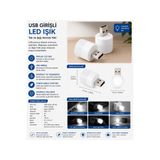 BERHAT Taşınabilir Mini Usb Led Işık - Kamp & Gece Lambası vb. Alanlarda Kullanım 1 Adet - Powerbank, Laptop, Pc, Uyumlu