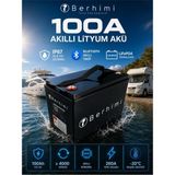 Berhimi 100A Smart Lityum Akü (Bluetooth)