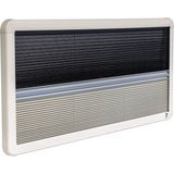 Berhimi 45x110 cm Amortisörlü Karavan Camı (Sineklik+Güneşlik) Bej Çerçeve - Pistonlu
