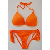 Beria Kadın Üçgen Yarım Dolgulu Turuncu Bikini Takımı