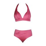 Beria Kadın Yarım Dolgulu Parlak Pembe Bikini Takımı