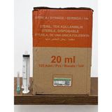 Berika 20 ml Steril Tek Kullanımlık Enjektör (125 Adet)– Luer Lock Uçlu, Sızdırmaz, Ölçekli Şırınga Seti