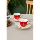 Berin 2'li Kahve Fincan Takımı Kırmızı 90 ml