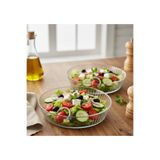 Berina home 2 li Salata Tabağı Seti - Cam Salata Kasesi - 24 cm Büyük Boy - 2 Adet Sunum Kasesi
