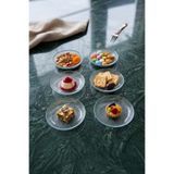 Berissa Cam Kase Mini İkramlık ve Sunumluk-Pasta ve Tatlı Tabağı -12 Cm Mini Kahvaltılık ve Çerezlik Tabak 6'lı