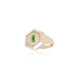 Berk Mücevherat Ema Jewellery Ema 14 Ayar Altın Altıgen Zümrüt Taşlı Yüzük-15