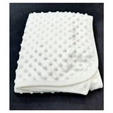 Berkay Sundan Ekru Renkli Nohut Model Tek Katlı Bebek Battaniyesi 80x90 cm Puantiye Desenli - 80 x 90 cm