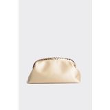 Berlesi Bej Saten Gold Payet Detaylı Clutch Abiye Çanta