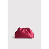 Berlesi Bordo Kadın Saten Clutch Abiye Çanta