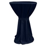 Berlın Bıstro Masa Örtüsü 80 cm Çap - Marıne Mavi - Koyu Mavi