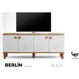 Berlin Mdf Tv Ünitesi - Beyaz - Ceviz