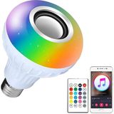 Berlin Shop Bluetooth Hoparlör Rgb LED Lamba Uzaktan Kumandalı Ampul - Sarı - 1 - 10 W