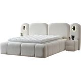 Berlin Yatak Takımı | Pocket Spring Yatak Baza ve Başlık Seti - Krem - 150 x 200 cm