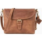 Berliner Bags Catalina Vintage Buffalo Deri Kadın Çapraz ve Omuz Çantası - Camel
