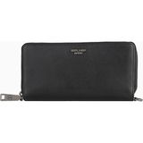 Berliner Bags Lyon Premium Süet Rfıd Korumalı Büyük Kadın Cüzdan - Siyah - Gümüş