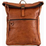 Berliner Bags Xl Unisex Vintage Hakiki Deri 17 Inç Laptop Bölmeli Unisex Sırt Çantası - Kahverengi