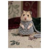 Berliva Home Gümüş Gri Simli Hamster Elbisesi - Taş Detaylı Küçük Hayvan Kostümü