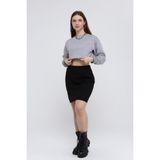 Bermess Üniversite Okul Eteği Mini Kışlık Günlük Casual - Siyah