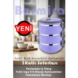 BERMİRA Home Collection FreshBox 3 Katlı Sızdırmaz Yemek Termosu Sefer Tası