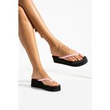Bermody Elysea Pembe Platform Parmak Arası Pvc Acıtmaz Havuz Plaj Terliği Flip Flops