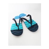 Bermody Erkek Rahat Dalgalı Lacivert Parmak Arası Plaj Terliği Flip Flops