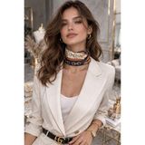 Bermody Kadın Bandana Fular 50X50 Kare Eşarp Rayon Italyan Dikişli Boyun Fuları Saç Bandana - Lacivert - Kahverengi
