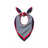 Bermody Kadın Bandana Fular 50x50 Kare Eşarp Rayon İtalyan Dikişli Boyun Fuları Saç Bandana (Lacivert)