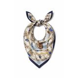 Bermody Kadın Bandana Fular 50x50 Kare Eşarp Rayon İtalyan Dikişli Boyun Fuları Saç Bandana (Sax)