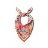 Bermody Kadın Bandana Fular 50x50 Kare Eşarp Rayon İtalyan Dikişli Boyun Fuları Saç Bandana (Turuncu)