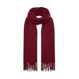 Bermody Puffy Yumuşak Dokulu Kadın Atkı Şal Omuz Şalı 50 x 190 cm (Bordo)