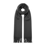 Bermody Puffy Yumuşak Dokulu Kadın Atkı Şal Omuz Şalı 50 x 190 cm (Füme)