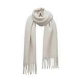 Bermody Puffy Yumuşak Dokulu Kadın Atkı Şal Omuz Şalı 50 x 190 cm (Krem)