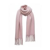 Bermody Puffy Yumuşak Dokulu Kadın Atkı Şal Omuz Şalı 50 x 190 cm (Pembe)