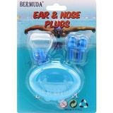 Bermuda Silikon Kulak Tıkacı Ve Burunluk Set Mavi