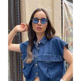Bern Glasses GL 314 48 19 C01 138 İndigo Unisex Güneş Gözlüğü - Siyah